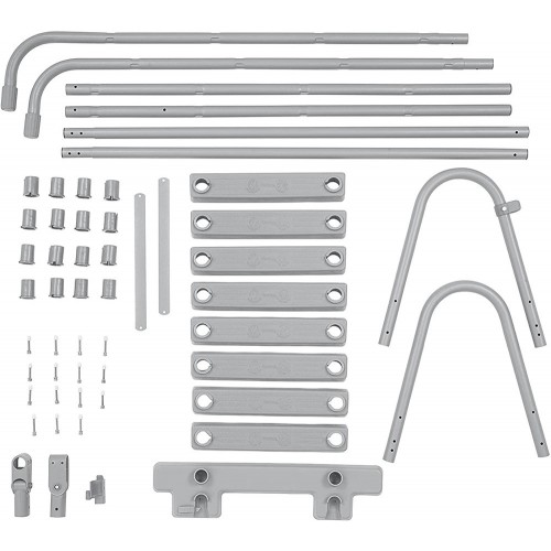 Scaletta di Sicurezza per Piscina Altezza 122 cm Bestway Gradini Esterni Acciaio