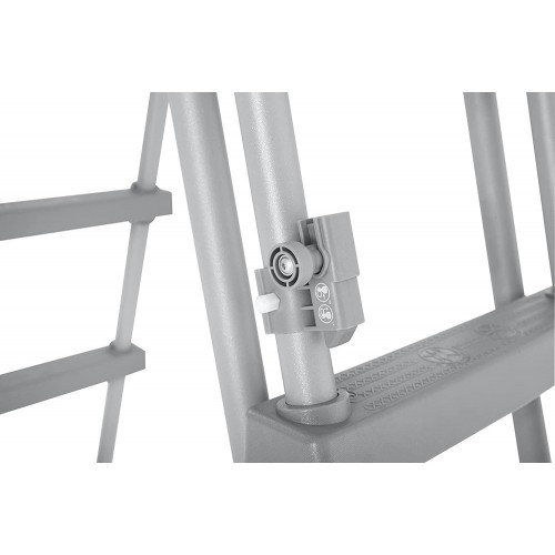 Scaletta di Sicurezza per Piscina Altezza 122 cm Bestway Gradini Esterni Acciaio