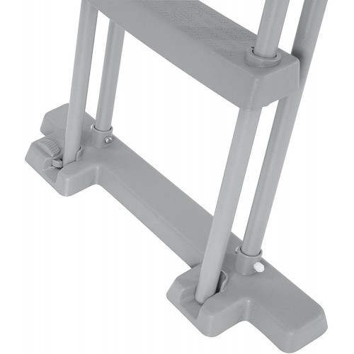 Scaletta di Sicurezza per Piscina Altezza 122 cm Bestway Gradini Esterni Acciaio