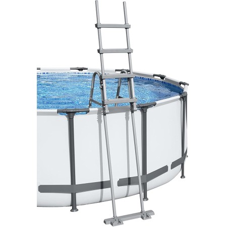 Scaletta di Sicurezza per Piscina Altezza 122 cm Bestway Gradini Esterni Acciaio