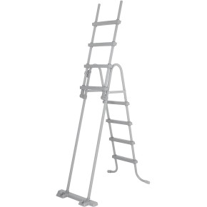 Scaletta di Sicurezza per Piscina Altezza 122 cm Bestway Gradini Esterni Acciaio 2