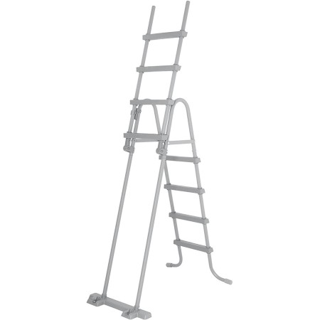 Scaletta di Sicurezza per Piscina Altezza 122 cm Bestway Gradini Esterni Acciaio