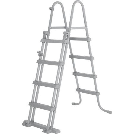 Scaletta di Sicurezza per Piscina Altezza 122 cm Bestway Gradini Esterni Acciaio