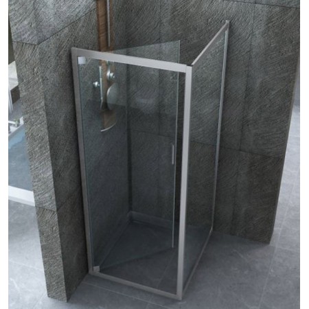 Box Doccia Angolare 1 Anta Fissa Anta Battente 2 Lati Parete Vetro 6mm Cristallo