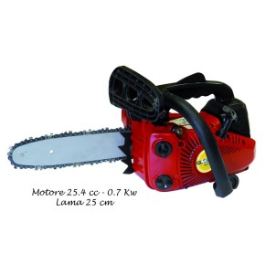 Motosega Globex 25 cc Lama 25 cm Motore a Scoppio Professionale Catena Oregon