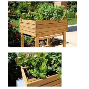 Orto Rialzato Urbano da Balcone Giardino Pensile Vaso in Legno Fiori Piante 2