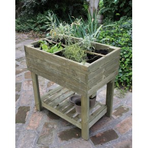 Orto Rialzato Urbano da Balcone Giardino Pensile Vaso in Legno Fiori Piante