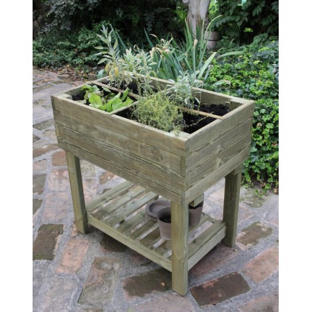 Orto Rialzato Urbano da Balcone Giardino Pensile Vaso in Legno Fiori Piante