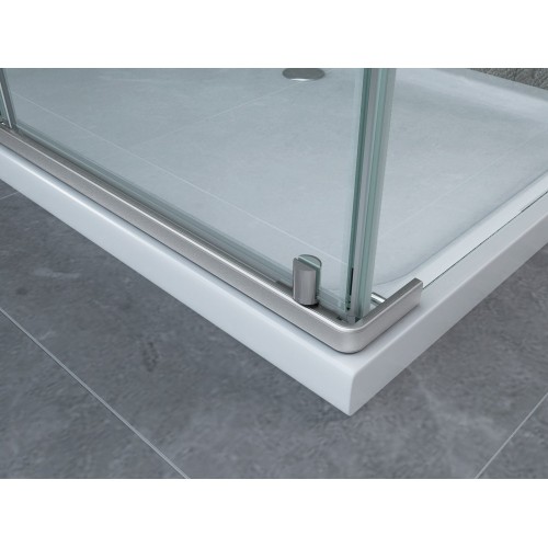 Box Cabina Doccia Anta Battente 70 80 90 100 120 140 Parete Fissa 8mm Cristallo