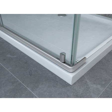 Box Cabina Doccia Anta Battente 70 80 90 100 120 140 Parete Fissa 8mm Cristallo
