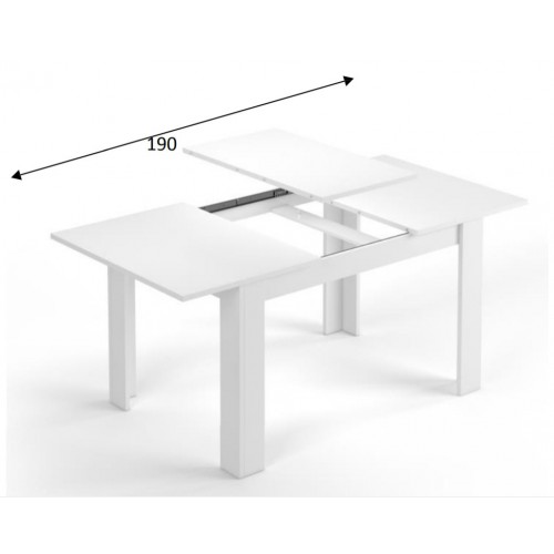 Tavolo Estensibile da Pranzo Allungabile Bianco Moderno Rettangolare per Salotto