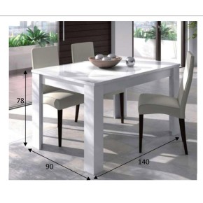 Tavolo Estensibile da Pranzo Allungabile Bianco Moderno Rettangolare per Salotto 2
