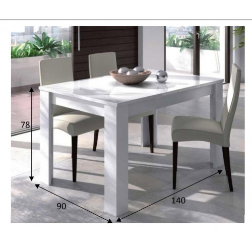 Tavolo Estensibile da Pranzo Allungabile Bianco Moderno Rettangolare per Salotto