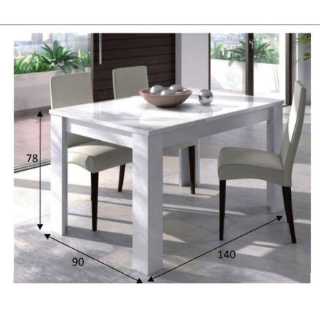 Tavolo Estensibile da Pranzo Allungabile Bianco Moderno Rettangolare per Salotto