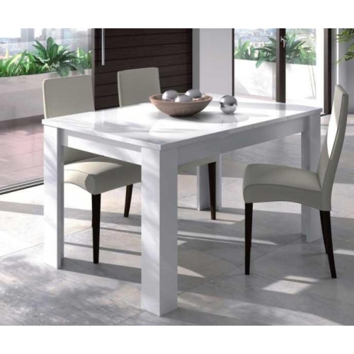 Tavolo Estensibile da Pranzo Allungabile Bianco Moderno Rettangolare per Salotto