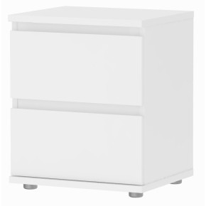 Comodino 40 Bianco 2 Cassetti Design Camera da Letto Moderno Cameretta Bambini