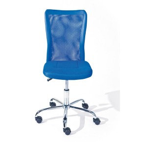Sedia Ufficio Ruote Scrivania Cameretta Poltrona Girevole Arredo da Camera Blu 2